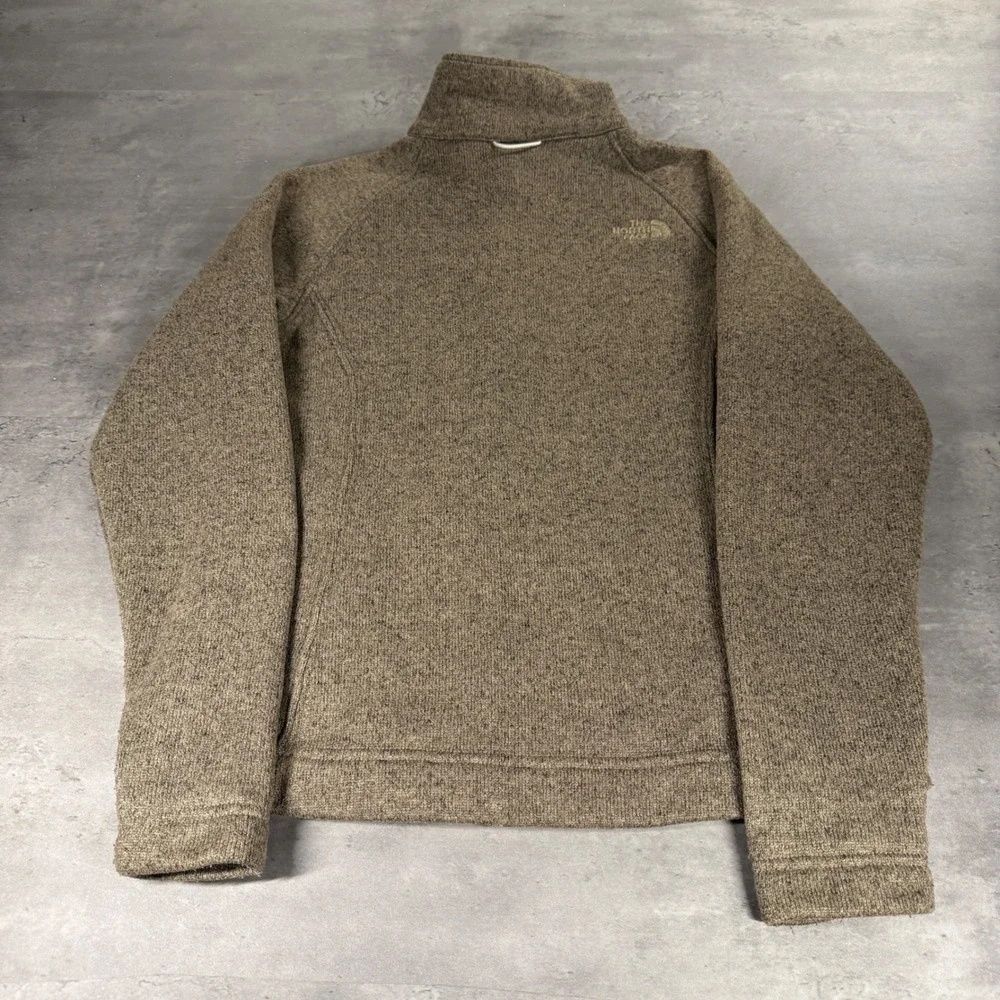 The North Face HyVent‎ Hooded Parka Jacket Womens Small Olive Green Brown 3 in 1
